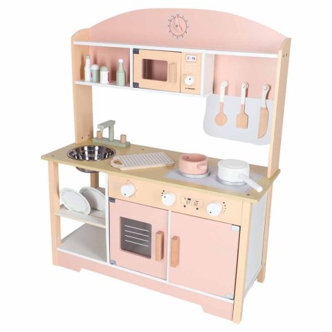 Kuchnia dla dzieci drewniana MDF MODERN CLASSIC akcesoria 82cm różowa Kik Sp. z o. o. Sp. k.