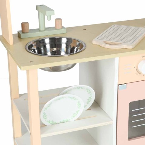 Kuchnia dla dzieci drewniana MDF MODERN CLASSIC akcesoria 82cm różowa Kik Sp. z o. o. Sp. k.