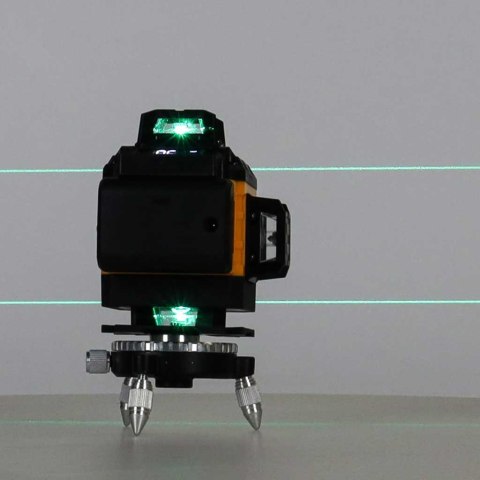 Poziomica laserowa 360° 4D laser krzyżowy 16 linii statyw uchwyt zestaw Kik Sp. z o. o. Sp. k.