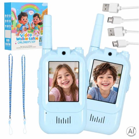 Walkie talkie krótkofalówki dla dzieci kamera funkcja wideo niebieskie Kik Sp. z o. o. Sp. k.