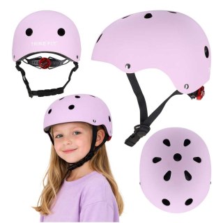 Kask rowerowy dla dziecka Trike Fix dziecięcy regulowany LED M 55-58cm fioletowy Kik Sp. z o. o. Sp. k.