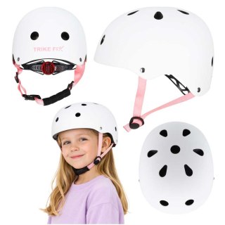 Kask rowerowy dla dziecka Trike Fix dziecięcy regulowany LED S 48-54cm biały Kik Sp. z o. o. Sp. k.