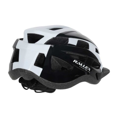 Kask rowerowy na rower RALLEX damski męski regulowany czarno-biały L 58-62cm SHANGHAI RALLEX INDUSTRIAL