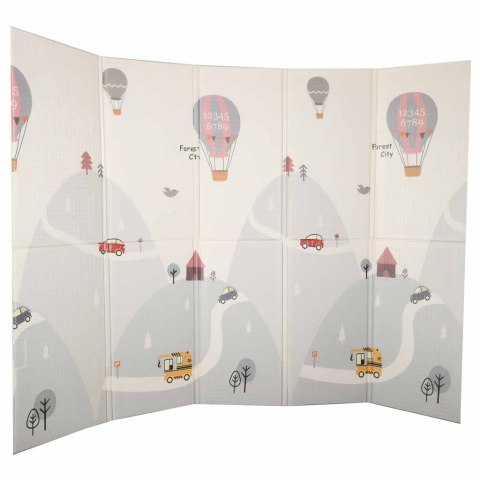 Mata edukacyjna piankowa dwustronna składana 150x200cm balony ulica Kik Sp. z o. o. Sp. k.