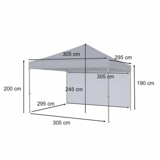 Pawilon ogrodowy LUARO namiot imprezowy handlowy ekspresowy altana 3x3 m 3 ścianki Kik Sp. z o. o. Sp. k.