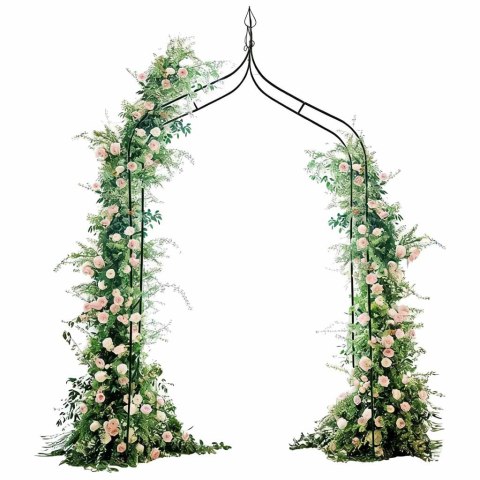 Pergola ogrodowa LUARO metalowa łuk z grotami na róże kwiaty pnącza 265 cm Kik Sp. z o. o. Sp. k.