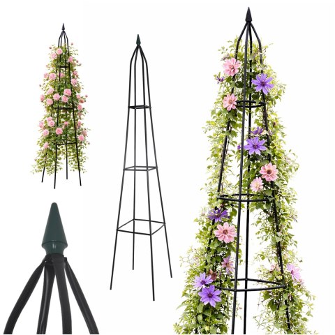 Pergola podpora LUARO ogrodowa na kwiaty stojak na róże pnące piramida metalowa Kik Sp. z o. o. Sp. k.