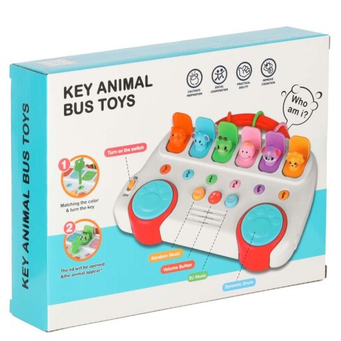 Autobus edukacyjny grający wyskakujące zwierzątka kluczyki Kik Sp. z o. o. Sp. k.