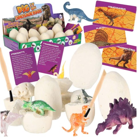 Dinozaury wykopaliska jajka dinozaura figurki zestaw archeologiczny 12 jajek Kik Sp. z o. o. Sp. k.