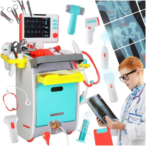 Duży zestaw lekarza stacja medyczna mały doktor ekg rtg światło dźwięk Kik Sp. z o. o. Sp. k.