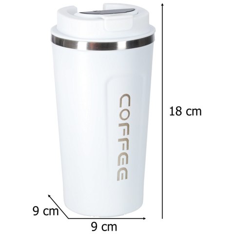Kubek podróżny LED z ustnikiem 500ml biały Kik Sp. z o. o. Sp. k.