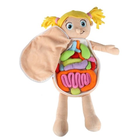 Lalka maskotka zabawka edukacyjna nauka anatomii dziewczynka Kik Sp. z o. o. Sp. k.