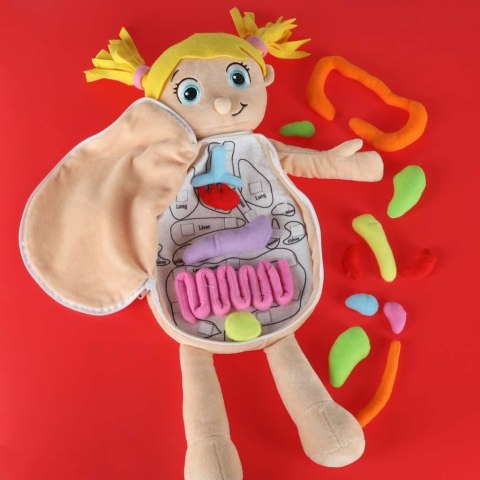 Lalka maskotka zabawka edukacyjna nauka anatomii dziewczynka Kik Sp. z o. o. Sp. k.