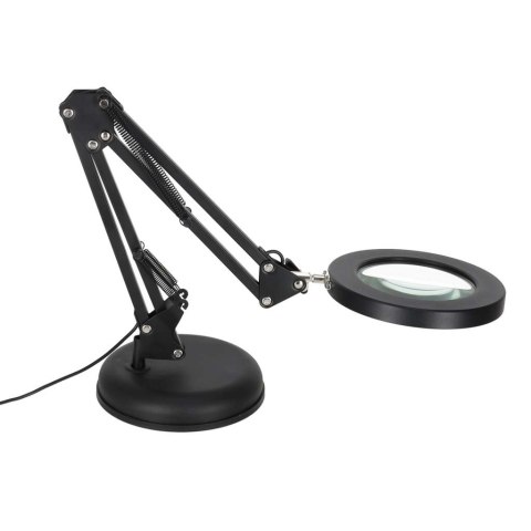 Lampka na biurko biurkowa LED z lupą szkło powiększające obrotowy wysięgnik 2 sposoby mocowania Kik Sp. z o. o. Sp. k.