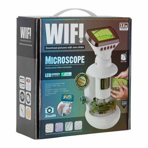 Mikroskop cyfrowy elektroniczny wifi USB ekran LCD 200x 1000x akcesoria Kik Sp. z o. o. Sp. k.