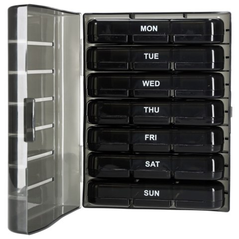 Pojemnik organizer na tabletki leki czarny Kik Sp. z o. o. Sp. k.