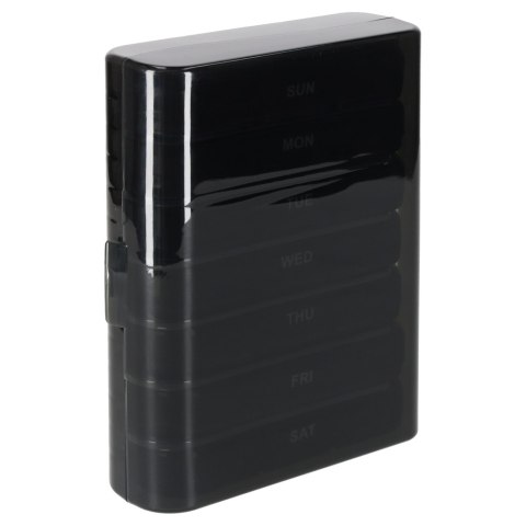 Pojemnik organizer na tabletki leki czarny Kik Sp. z o. o. Sp. k.