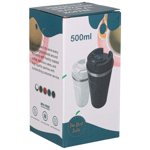 Smart kubek podróżny z wyświetlaczem LED czarny 500ml Kik Sp. z o. o. Sp. k.