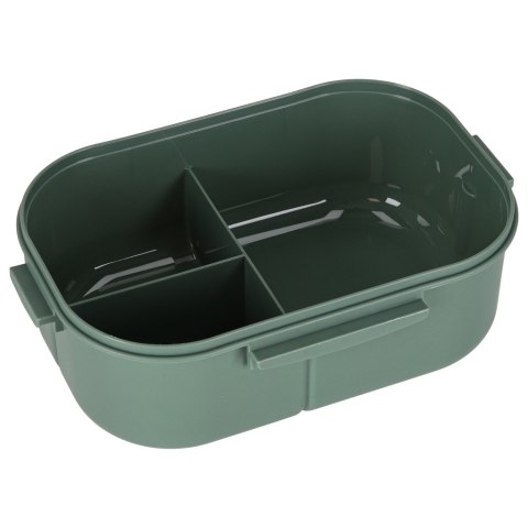 Lunch box śniadaniówka pudełko śniadaniowe z przegródkami dzielone 1200ml zielone Kik Sp. z o. o. Sp. k.