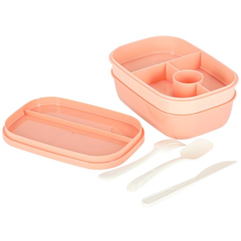 Lunch box śniadaniówka pudełko śniadaniowe z przegródkami dzielone 1900ml pomarańczowe Kik Sp. z o. o. Sp. k.