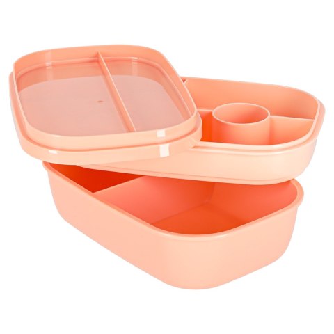 Lunch box śniadaniówka pudełko śniadaniowe z przegródkami dzielone 1900ml pomarańczowe Kik Sp. z o. o. Sp. k.