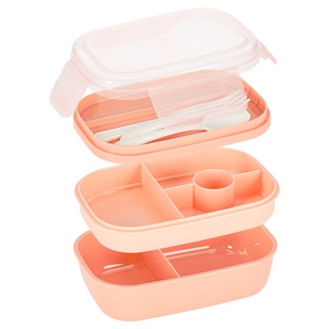 Lunch box śniadaniówka pudełko śniadaniowe z przegródkami dzielone 1900ml pomarańczowe Kik Sp. z o. o. Sp. k.