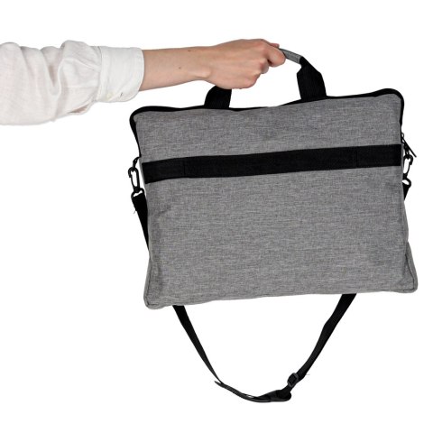 Torba na laptopa 15,6 cali na ramię z paskiem teczka biznesowa damska męska szara Kik Sp. z o. o. Sp. k.