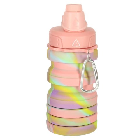 Butelka na wodę bidon silikonowy składany z uchwytem BPA FREE 500ml tęczowy Kik Sp. z o. o. Sp. k.