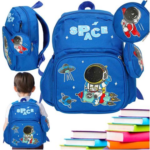 Plecak dla przedszkolaka szkolny dziecięcy astronauta 30x22x11cm Kik Sp. z o. o. Sp. k.