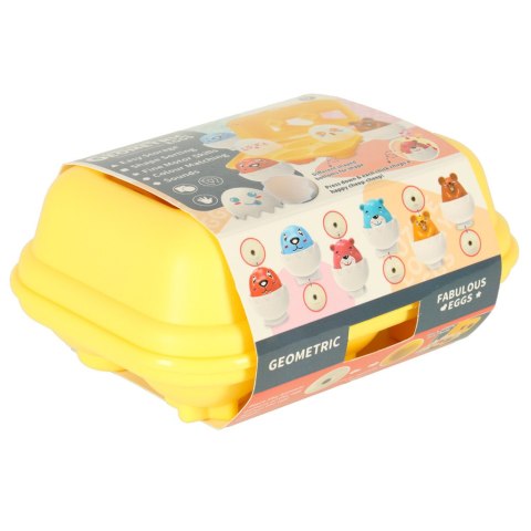 Układanka edukacyjna sorter dopasuj kształty jajka montessori zwierzątka 6 szt Kik Sp. z o. o. Sp. k.