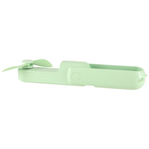 Wiatrak biurkowy wentylator mini ręczny składany wiatraczek przenośny USB zielony Kik Sp. z o. o. Sp. k.